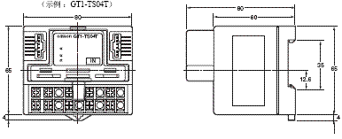 GT1-TS04□ 外形尺寸 2 GT1-TS04T_Dim