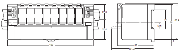 GT1-ROS16 / ROP08 / FOP08 外形尺寸 5 GT1-ROP08_Dim