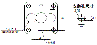 A22NE-PD / A22NE-P / A22E 外形尺寸 54 