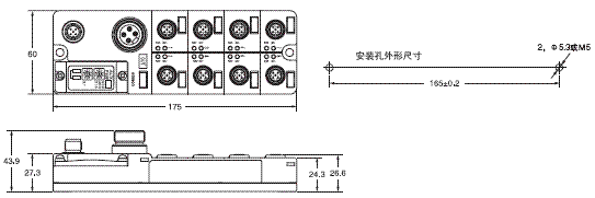 DRT2-□D04CL(-1) / □D08C(-1) / □D08CL(-1) / □D16C(-1) / □D16CL(-1) 外形尺寸 10 DRT2-ID08CL(-1)_Dim