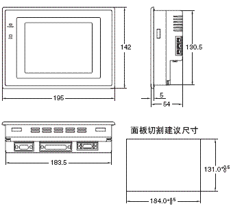 NT20, NT31(C)-EV3, NT631C-EV3 外形尺寸 4 