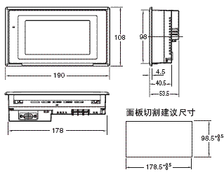 NT20, NT31(C)-EV3, NT631C-EV3 外形尺寸 6 