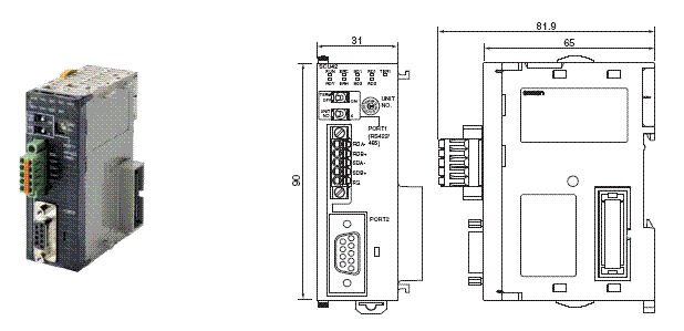 CJ1W-SCU 外形尺寸 7 CJ1W-SCU42_Dim