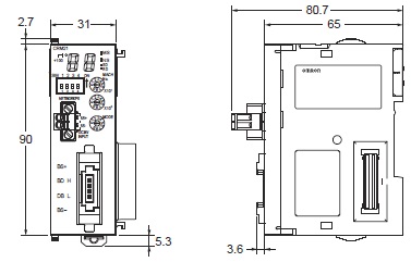 CJ1W-CRM21 外形尺寸 1 