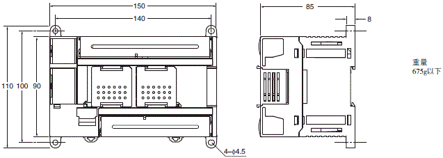 CP1L 外形尺寸 6 