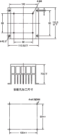 G3PE (三相) 外形尺寸 25 Y92B-P150_Dim