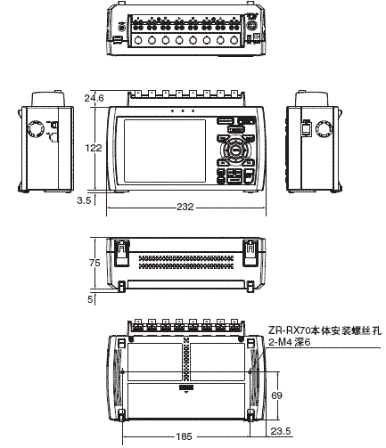 ZR-RX70 外形尺寸 1 