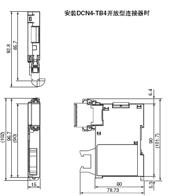 CRT1-VAD04□□ / VDA02□□ 外形尺寸 5 CRT1-VDA02ML_Dim