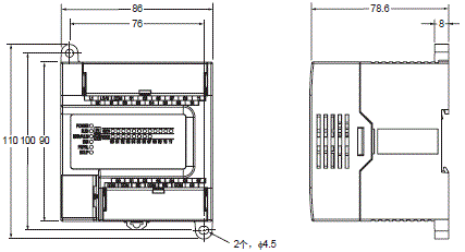 CP1E 外形尺寸 5 