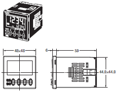 H5CX-□-N 外形尺寸 6 