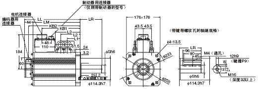 R88M-K, R88D-KN□-ECT 外形尺寸 75 