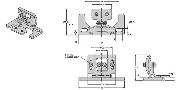 F3SR-B 外形尺寸 13 F39-LR3_Side mounting_Dim