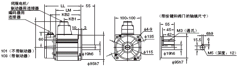 R88M-K, R88D-KN□-ML2 外形尺寸 39 