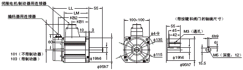 R88M-K, R88D-KN□-ML2 外形尺寸 63 