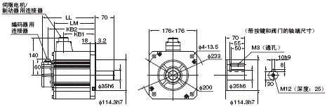 R88M-K, R88D-KN□-ML2 外形尺寸 69 