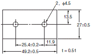 A 外形尺寸 45 