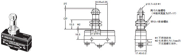 A 外形尺寸 22 A-20GQ22-B_Dim