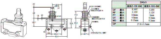 Z / A / X / DZ共通附件 外形尺寸 13 