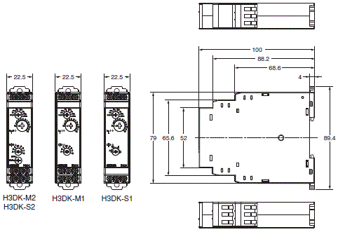 H3DK-M / -S 外形尺寸 2 