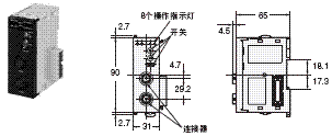 CJ1W-V680C11 / V680C12 外形尺寸 4 CJ1W-V680C12_Dim