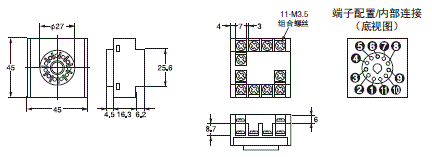 E5CC / E5CC-B / E5CC-U 外形尺寸 46 