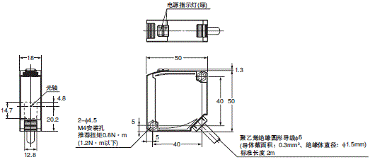 E3JK (NEW) 外形尺寸 3 