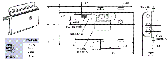 1ZAP2 / 1VAP2 外形尺寸 8 1VAP2-6_Dim