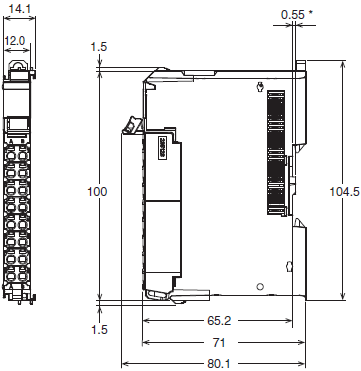 NX-OD / OC 外形尺寸 1 