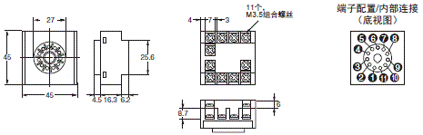 E5CC-800 / E5CC-B-800 / E5CC-U-800 外形尺寸 24 