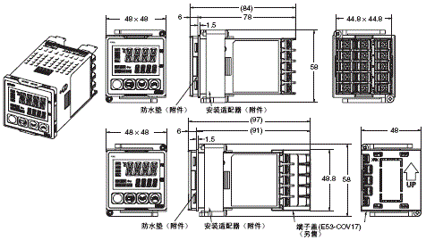 E5□Z 外形尺寸 2 