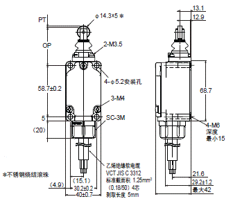 WL-N / WLG 外形尺寸 120 