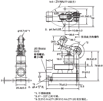 ZE / ZV / ZV2 / XE / XV / XV2 外形尺寸 53 ZV(2)-NA277-2_Dim