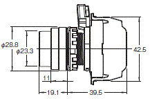 A22NN / A22NL 外形尺寸 17 