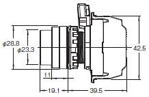 A22NN / A22NL 外形尺寸 7 