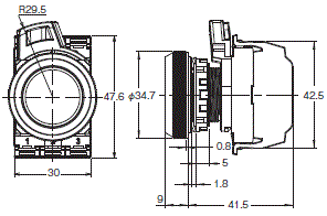 A30NN/A30NL 外形尺寸 3 