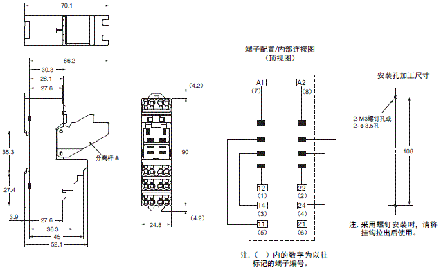 PYF-□□-PU / PTF-□□-PU / P2RF-□□-PU 外形尺寸 7 