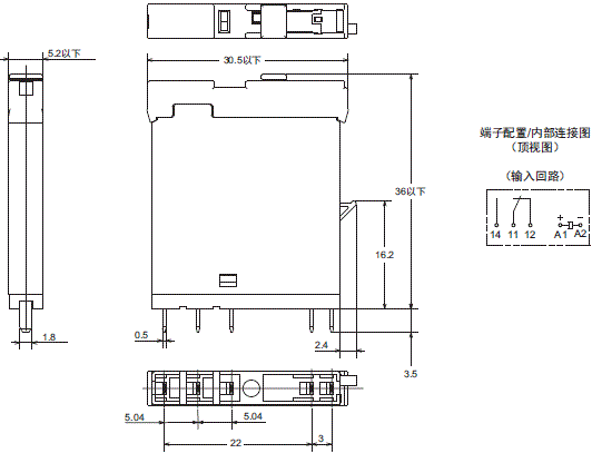 G2RV-SR 外形尺寸 9 