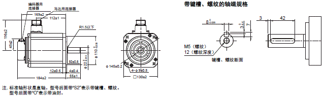 R88M-1□ / R88D-1SN□-ECT 外形尺寸 28 