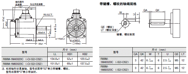 R88M-1□ / R88D-1SN□-ECT 外形尺寸 38 