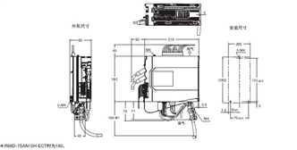 R88M-1A□ / R88D-1SAN□-ECT 外形尺寸 2 