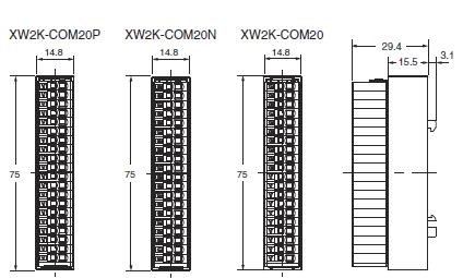 XW2K-COM 外形尺寸 1 