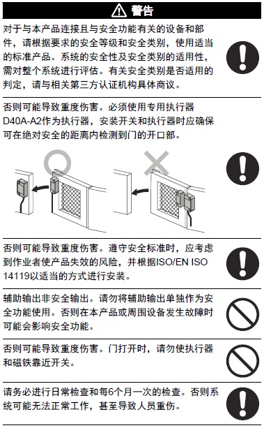 D40A-2 注意事项 4 