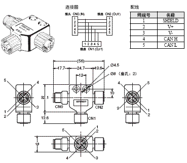 DeviceNet外围设备 外形尺寸 21 