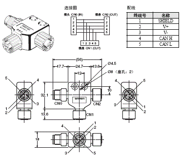 DeviceNet外围设备 外形尺寸 31 