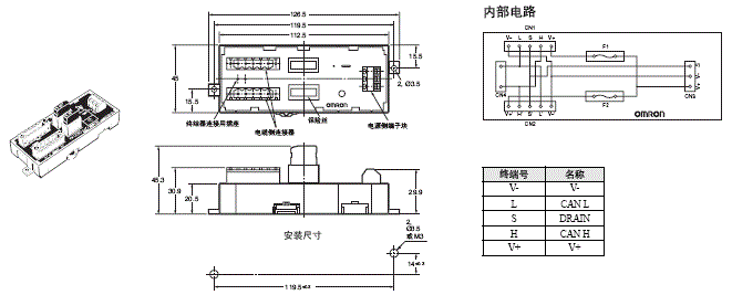 DeviceNet外围设备 外形尺寸 8 