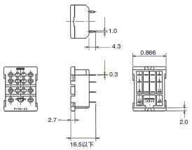 P2RFZ / P2RF, P2R, P7TF, PYFZ / PYF, PTFZ / PTF, PYD, PT, P7LF, PF, P2CF, PFA, P3G / P3GA, PL 外形尺寸 43 