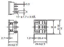 P2RFZ / P2RF, P2R, P7TF, PYFZ / PYF, PTFZ / PTF, PYD, PT, P7LF, PF, P2CF, PFA, P3G / P3GA, PL 外形尺寸 70 