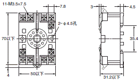 P2RFZ / P2RF, P2R, P7TF, PYFZ / PYF, PTFZ / PTF, PYD, PT, P7LF, PF, P2CF, PFA, P3G / P3GA, PL 外形尺寸 91 