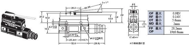 Z 外形尺寸 114 Z-15GWA55-B5V_Dim