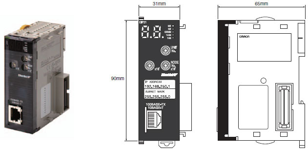 CJ1W-EIP21 / EIP21S 外形尺寸 2 